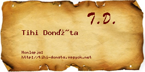 Tihi Donáta névjegykártya